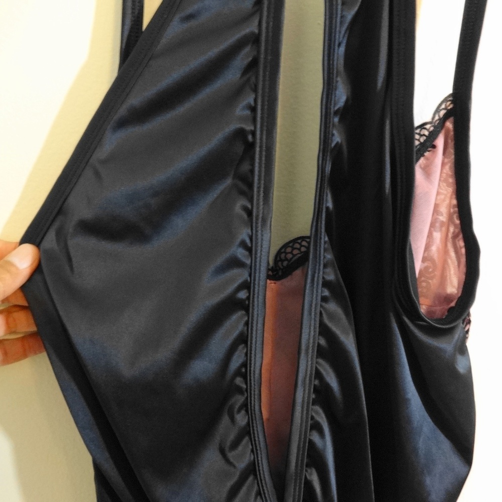 LINDY Pink & Black Lingerie Size Medium - Picture 6 of 8